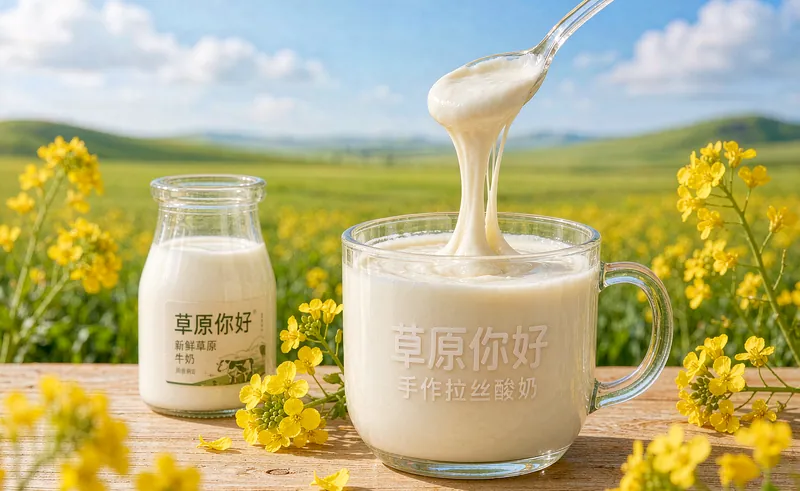 草原你好手作拉丝酸奶